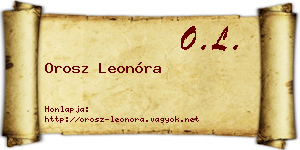 Orosz Leonóra névjegykártya