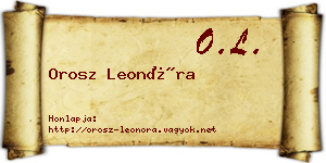 Orosz Leonóra névjegykártya