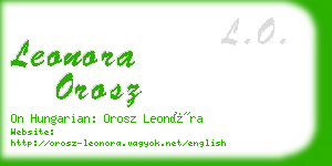 leonora orosz business card